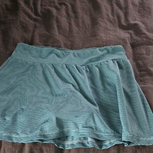 Adidas Teal Striped Mini Skirt